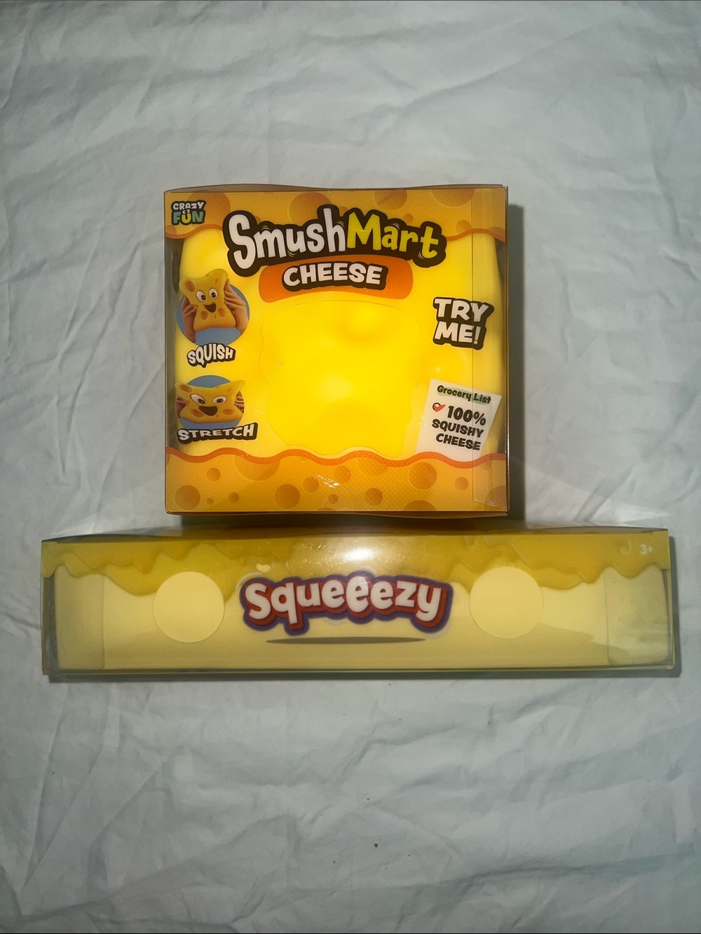 SmushMart Cheese Squishy Toy and squeeezy butter